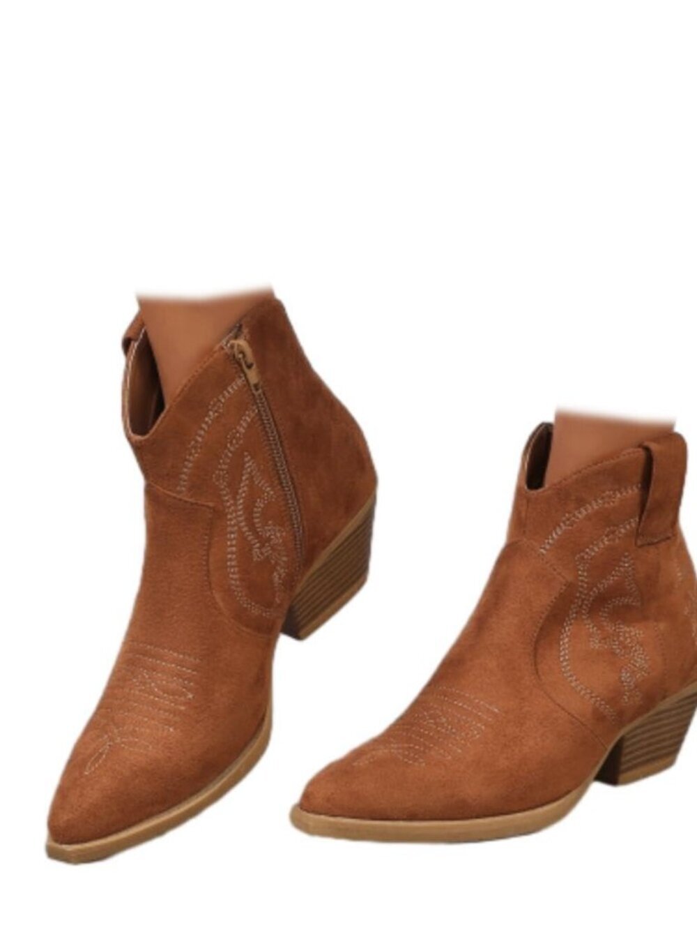 🆕 Cowboy Boots for Women Cowgirl Ankle Western Embroidered Stitched Pointed